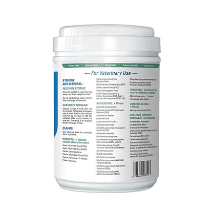 REScue One-Step Disinfectant Cleaner & Deodorizer Wipes for Vet Use – Cleaner for Kennels, Litter Boxes & More – 160-Wipes, 1 Canister (Pack of 12)