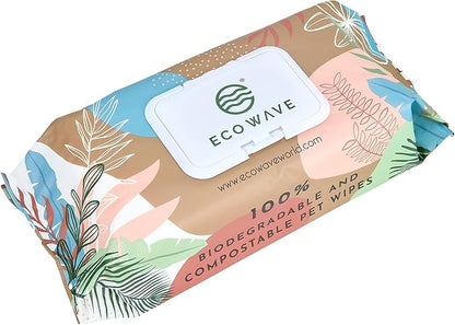 Dog Wipes, 100% Compostable Dog & Cat Grooming and Cleansing Wipes, 400 Wipes