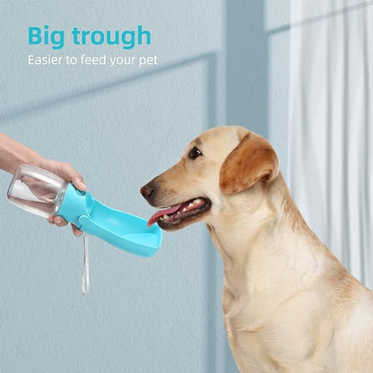 Portable Dog Water Bottle for Walking 19 OZ or 12 OZ Portable Pet Water Bottles for Puppy Small Medium Large Dogs Water Dispenser Dog Water Bowl Dog Accessories (19OZ Blue) (Blue 12 OZ)