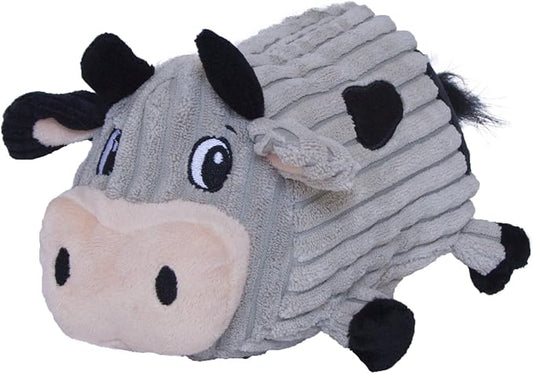 Outward Hound Fattiez Cow Plush Squeaky Dog Toy, Medium