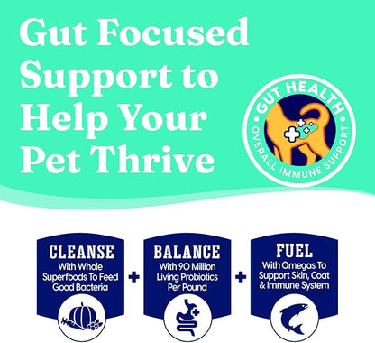Solid Gold Dry Dog Food for Adult & Senior Dogs - Made with Oatmeal, Pearled Barley, and Fish Meal - Holistique Blendz Potato Free High Fiber Dog Food for Sensitive Stomach & Immune Support - 12 LB