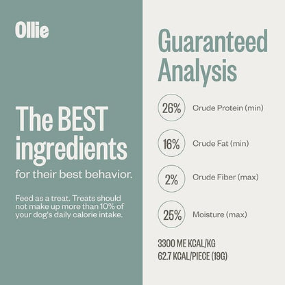 Ollie Chicken and Apple Recipe Jerky Dog Treats - Dog Jerky Treats All Natural - Healthy Dog Treats - Chicken Jerky for Dogs - Real Meat Dog Treats 5 Oz.