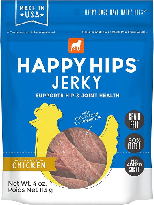 Jerky Dog Treats, Chicken, 4 oz. Pouch