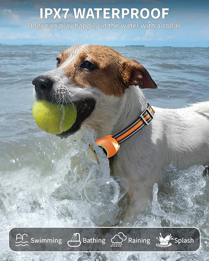 Dog Shock Collar for 2 Dogs, Dog Training Collar with Remote for Large Medium Small Dogs, Rechargeable E-Collar Waterproof Collars with 3 Training Modes, Range up to 3300Ft-Orange