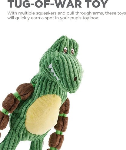 Charming Pet Thunda Tugga Gator Plush Squeaky Dog Tug Toy
