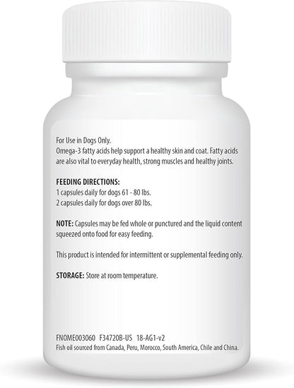 Ceva Derma-3 Softgels, Omega-3 Fatty Acid & Vitamin Supplement for Large Dogs (60 Count)