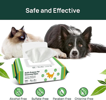 400 Unscented Extra Thick Dog Wipes for Paws and Butt Puppy Wipes for Dogs Face and Body Dog Wipes Cleaning Deodorizing Cat Wipes Cleaning Fur and Butt Doggie Wipes Doggy Wipes 8 Glove Wipes Included