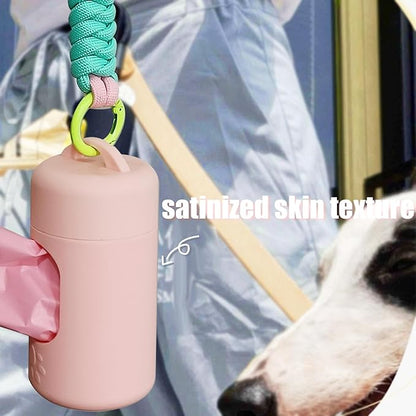 A&H ZIER Poop Bags Holder with Portable Colorful Lanyard, Soft-touch Dog Poop Bags Dispenser Dog Waste Bags, Compatible with any Dog Walking Accessories