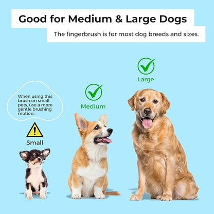 Coredy 4 Pack Dog Toothbrush, Soft Silicone Pet Toothbrush, Finger Toothbrush Covers Kit for Dog Teeth Cleaning & Dog Dental Care