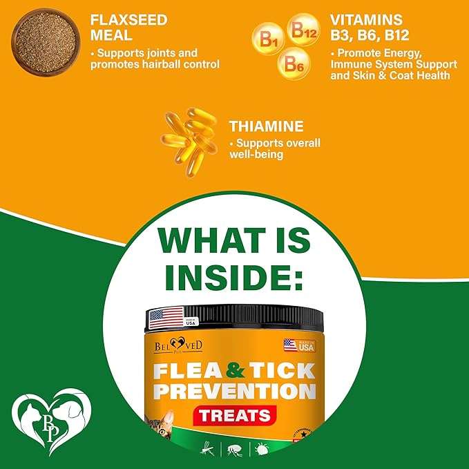 Flea and Tick Prevention Chewable Pills for Dogs and Cats - Revolution Oral Flea Treatment for Pets - Pest Control & Natural Defense - Chewables Small Tablets Made in USA (Chicken (for Cats))