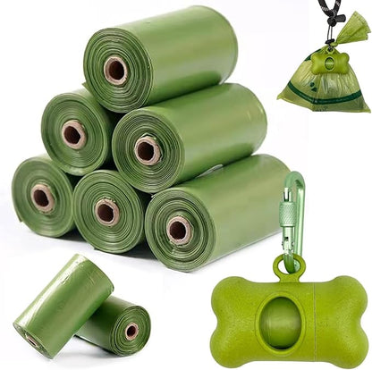 Bag Dispenser Dog Poop Bags Holder Dog Waste Bags Dispenser with Leak-Proof Green Poop Bags for Leash On The Go for Walking Dogs Outdoor(1 Holder 135 Bags,Grass Green)