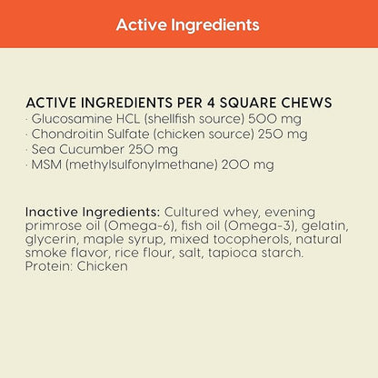 Ark Naturals Joint Rescue Dog Chew, Chicken Flavor, Joint Supplement with Glucosamine & Chondroitin, 1 Pack