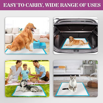 IMMCUTE Extra Large Dog Pee Pads 28"x30"-50 Count | X-Large Puppy Pee Training Pads Super Absorbent & Leak-Proof | Disposable Pet Piddle and Potty Pads for Puppies | Dogs | Doggie