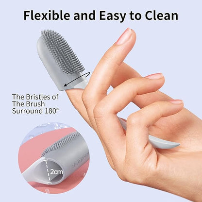 Dog Toothbrush 3 Pcs, Finger Toothbrush Dental Care for Pet, Toothbrush for Dogs Teeth Cleaning Suitable for Medium and Large Dogs