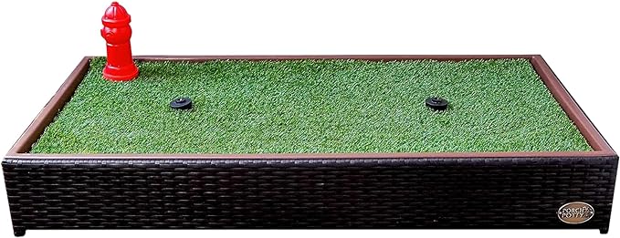 Porch Potty Artificial Grass for Dogs with Sprinkler - Top of The line Premium Quality 26x50x7 Reusable Potty Training Pads for Dogs - Washable Pee Pad for Dogs - Instant Drainage - 4x2 Ft Grass Area