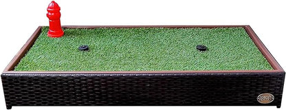 Porch Potty Artificial Grass for Dogs with Sprinkler - Top of The line Premium Quality 26x50x7 Reusable Potty Training Pads for Dogs - Washable Pee Pad for Dogs - Instant Drainage - 4x2 Ft Grass Area