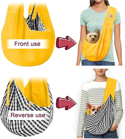 Dog Carrier Sling - Stylish and Convenient - Comfortable Dog Purse for Traveling - Secure Bag for On-The-Go Pet Parents - Perfect for Small Dogs - Fashionable and Functional - stay Hands-Free
