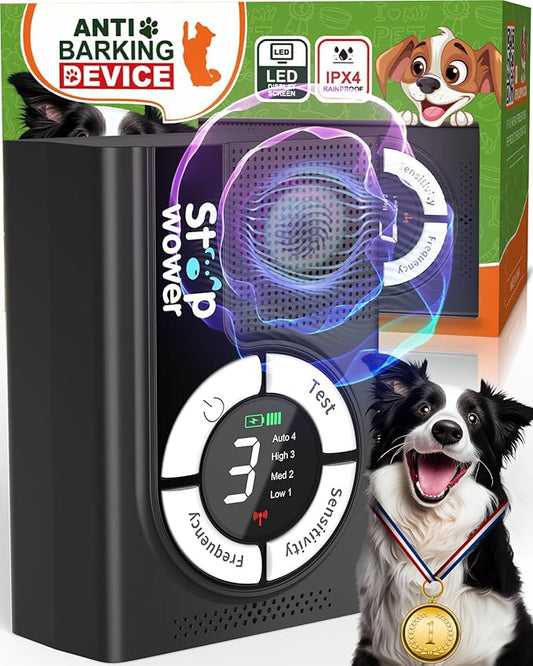 Anti Barking Device, 2 in 1 Ultrasonic Dog Barking Deterrent Devices Safe for Dogs, Dog Barking Control Devices Up to 50 Ft Range Dog Training & Behavior Aids, Anti Bark Device for Indoor & Outdoor