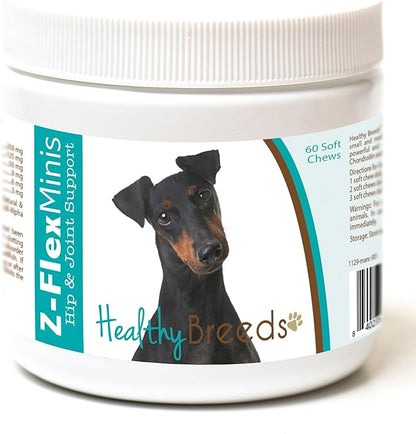Healthy Breeds Manchester Terrier Z-Flex Minis Hip and Joint Support Soft Chews 60 Count