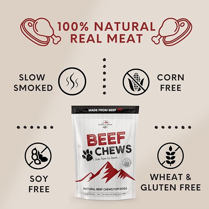 Beef Jerky Square Dog Treats 15 Oz Pack All-American Slow Roasted Beef Training Treats for Dogs - Healthy & Delicious Beef Jerky Dog Treats - A Must-Have Reward Snack for Dogs