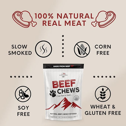 Beef Jerky Square Dog Treats 15 Oz Pack All-American Slow Roasted Beef Training Treats for Dogs - Healthy & Delicious Beef Jerky Dog Treats - A Must-Have Reward Snack for Dogs