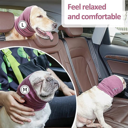 Dog Ears Cover for Bathing Drying and Grooming, Pet Hood for Anxiety Relief and Calming, Dog Ear Protector, Snood and Head Wear(Trumpet)