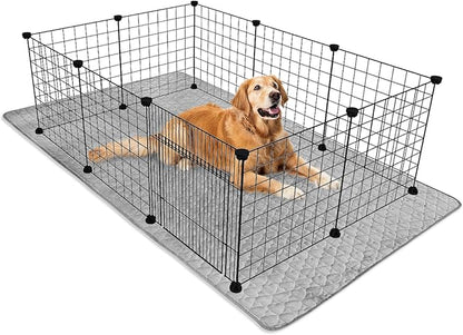 Fhiny Washable Pee Pads for Dogs, 43'' x 82'' Extra Large Reusable Puppy Pads Super Absorbent Dog Potty Pads Non-Slip Whelping Pads Leakproof Dog Training Mat for Playpen Crate Floor Sofa