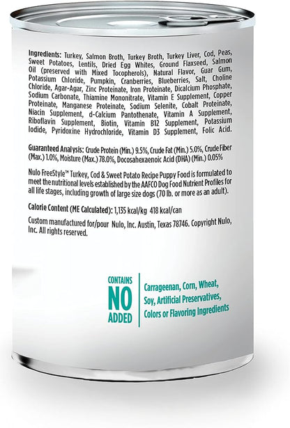 Nulo Freestyle All Breed Wet Canned Dog Food for Puppies, Premium All Natural Grain-Free, High Animal-Based Protein