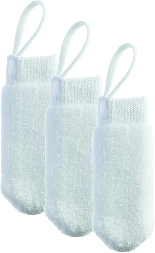 Microfiber Fingerbrush, 3 Pack, Battery Powered, White, for Dogs
