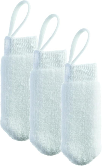 Microfiber Fingerbrush, 3 Pack, Battery Powered, White, for Dogs