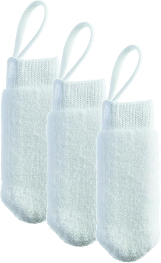 Microfiber Fingerbrush, 3 Pack, Battery Powered, White, for Dogs