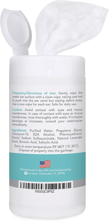 Fragrance Free Ear Wipes for Dogs (2-Pack)