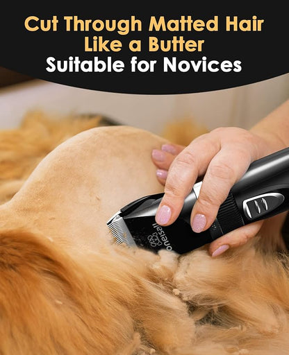 oneisall Cat Clippers for Matted Hair, Quiet Cat Shaver for Long Hair, Cordless Cat Hair Trimmer for Grooming, 2 Speed Pet Shaver Cat Grooming Kit for Cats Small Dogs Animals (Black)…