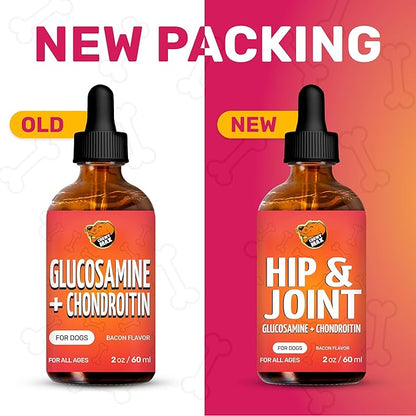 Liquid Dog Joint and Hip Supplement | Glucosamine for Dogs | Hip and Joint for Dogs | Dog Hip and Joint Supplement | Dog Joint Supplement | 2 Oz