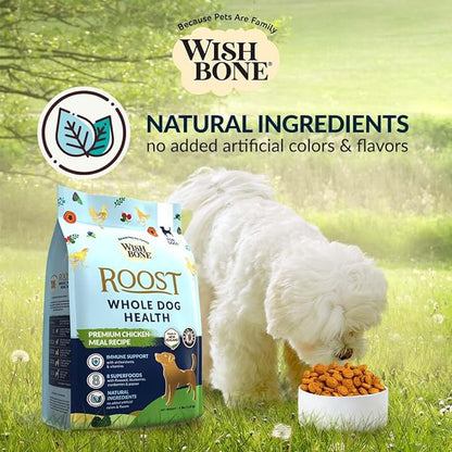 Wishbone Roost New Zealand Chicken Dry Dog Food, Gluten-Free, Grain-Free Formula for Overall Pet Health - 4 lb