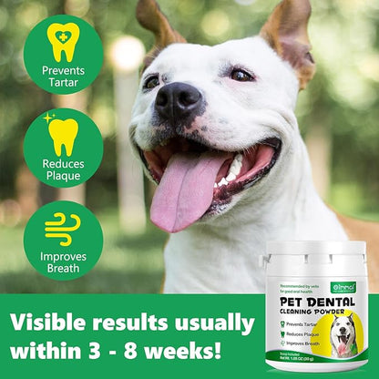 2 PACK Dog Teeth Cleaning Powder,Dog Dental Powder with Probiotics Effectively Remove Tartar,Plaque,Stains,Bad Breath,Dog Teeth Cleaning Power Support Oral Care for Small,Medium,Large Dogs,1.05oz