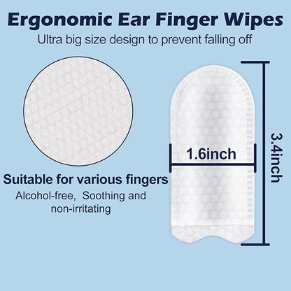 Pet Ear Finger Wipes 70 Count, Gentle and Effective Ear Cleaning Wipes for Dogs and Cats, Removes Wax, Dirt, and Odor, Prevents Ear Infections, Natural Ingredients, Safe and Easy to Use
