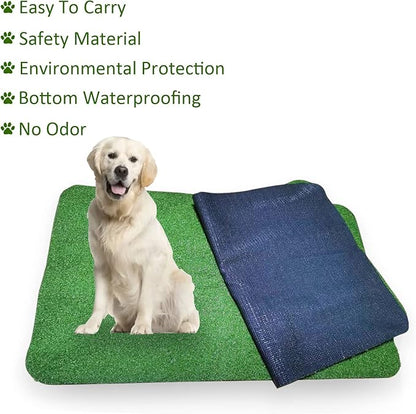 BNOSDM Artificial Grass Pad for Dogs, 23 * 15 Reusable Fake Grass Pee Pad for Puppy Potty Training Rug - Turf Grass Dog Potty for Indoor/Outdoor Easy to Clean