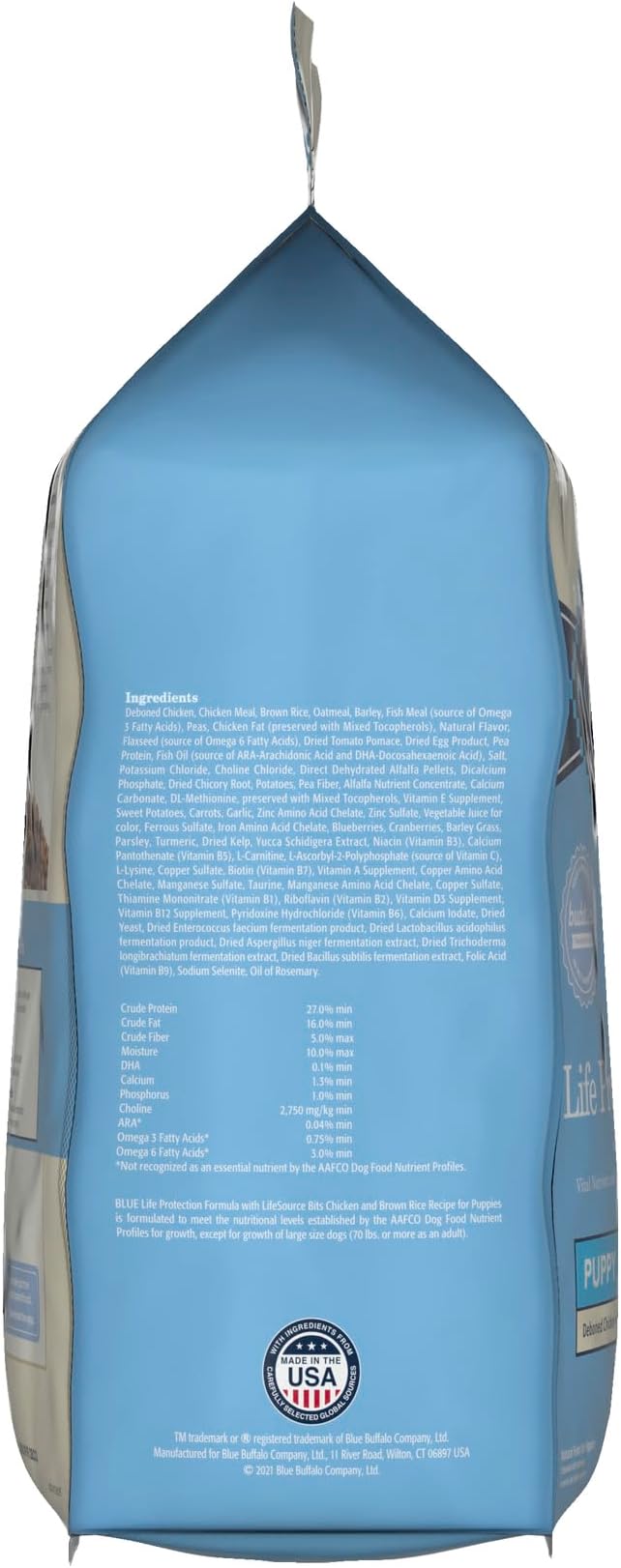 Blue Buffalo Life Protection Formula Natural Puppy Dry Dog Food, Chicken and Brown Rice 5-lb Trial Size Bag