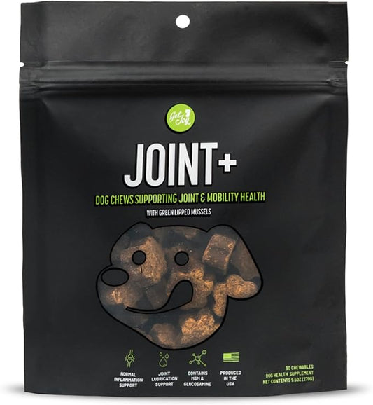 Joint+ Joint Care Dog Supplement Chews, 90 Soft Chews, Chicken Flavor, Supports Joint & Mobility Health, with Green Lipped Mussels, PhD Animal Nutritionist Formulated, Produced in USA