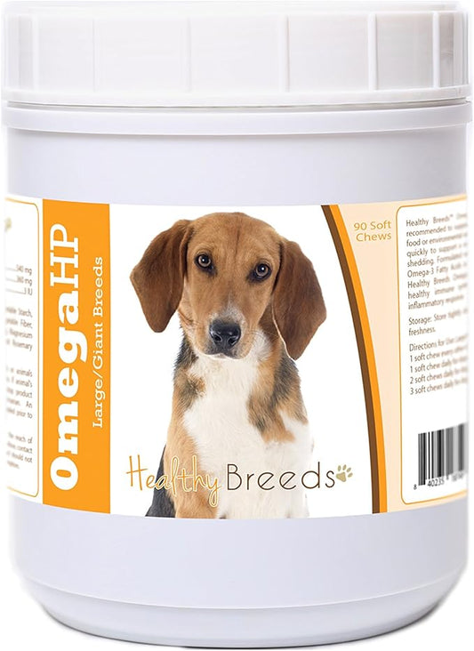 Healthy Breeds Harrier Omega HP Fatty Acid Skin and Coat Support Soft Chews 90 Count