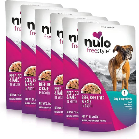 Nulo Freestyle Puppy & Dog Wet Dog Food Topper, Premium All Natural Grain-Free, Real Meat Dog Food Topper with High Animal-Based Protein and Only 5 or Less Ingredients with No Additives