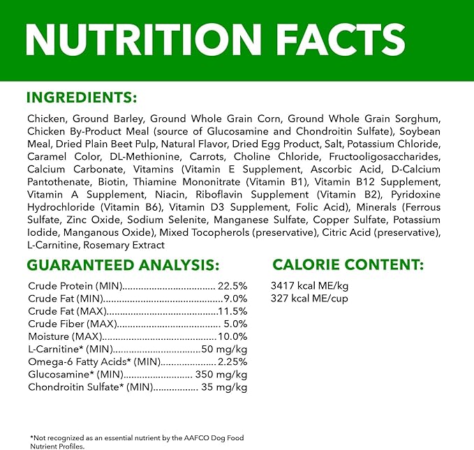 IAMS Adult Healthy Weight Control Large Breed Dry Dog Food with Real Chicken, 29.1 lb. Bag