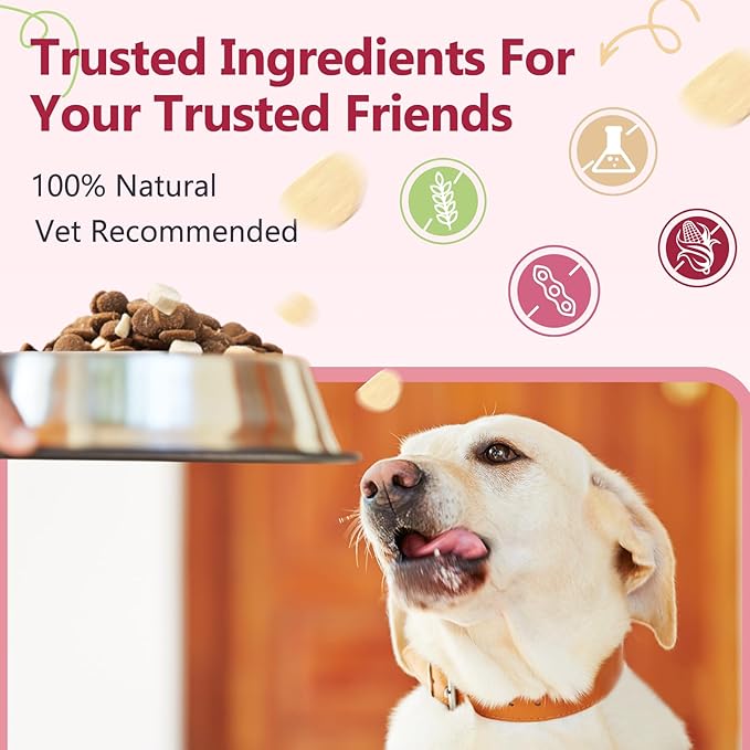 Glucosamine for Dogs, Joint Supplement for Dogs, Chondroitin, MSM, Hemp, Turmeric, Omega 3 for Pain Relief & Skin Health, Dog Hip and Joint Supplement with Calcium Support Bones Health - 120 Chews