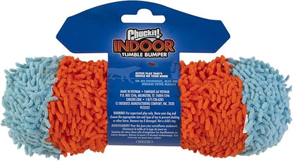Chuckit Indoor Fetch Tumble Bumper Dog Toy (8.5 Inch), Orange and Blue