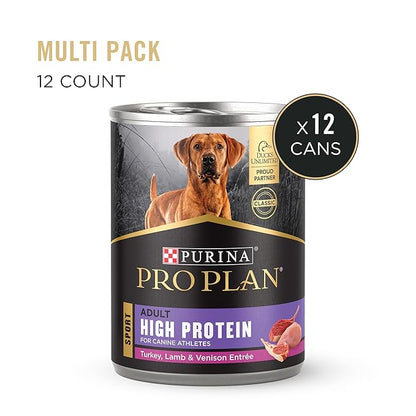 Purina Pro Plan Sport High Protein Turkey, Lamb & Venison Entrée Wet Dog Food - (Pack of 12) 13 oz. Cans
