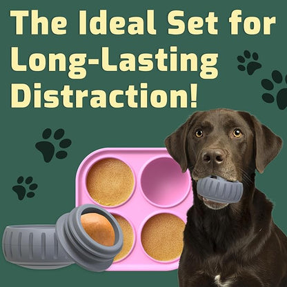 Dog Toy, Dogs Toys to Keep Them Busy, Medium Large Dogs Frozen Treat Toy Holder Treat Dispensing Refillable Homemade Freezable Dog Food, Fillable Rubber Dog Toys