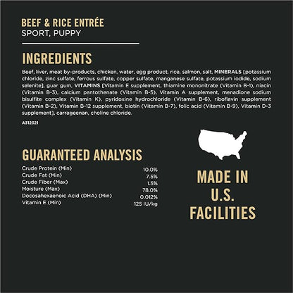 Purina Pro Plan Sport High Protein Puppy Food Beef & Rice Wet Formula - (Pack of 12) 13 oz. Cans