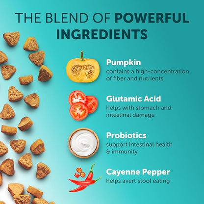 No Poo Chews for Dogs - No Poop Eating for Dogs - Dog Probiotics and Digestive Enzymes - Dog Bad Breath Aid for All Breeds - Dog Digestive Support and Gut Health - 180 Soft Chewables