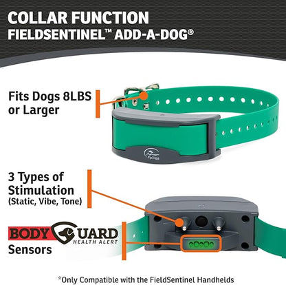 SportDOG Brand FieldSentinel 825 Shock Collar for 2 dogs with Bodyguard Health Alerts – World’s First E-Collar w/ Health Monitoring – ½ Mile Range - Train with Shock, Vibrate, and Tone